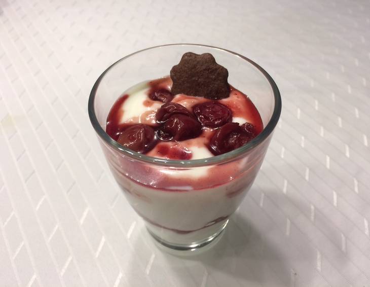 Joghurt-Weichsel-Dessert