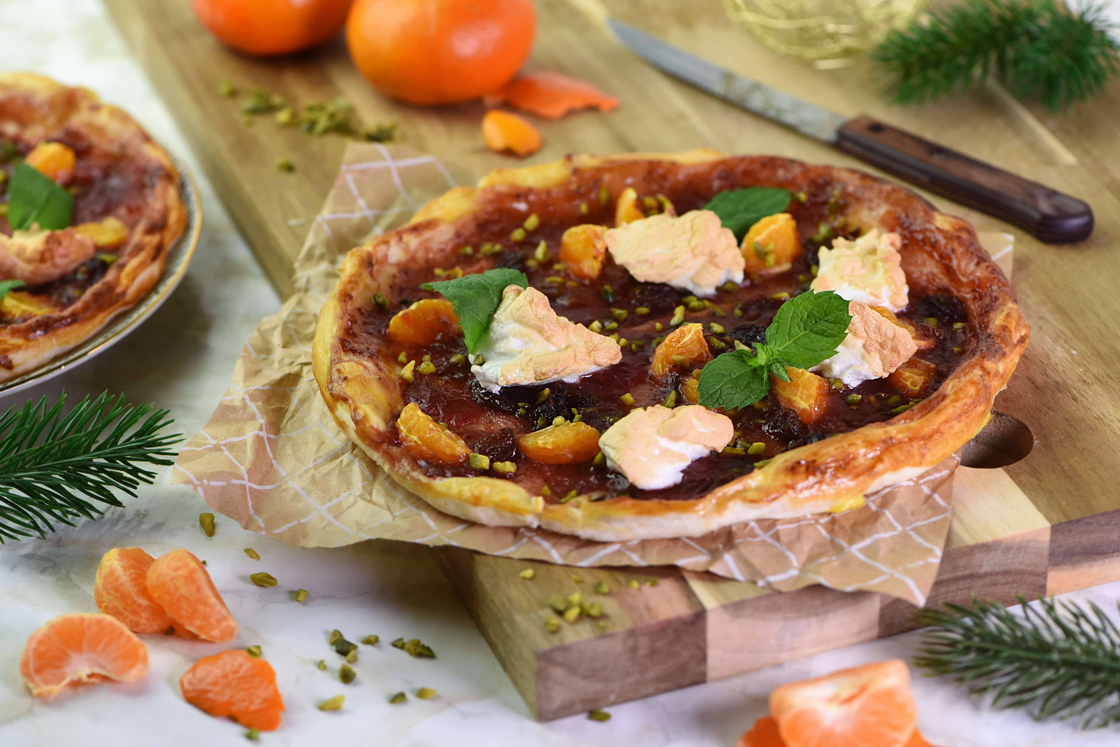 Mandarinen-Pizza Rezept - ichkoche.de Mandarinen-Pizza Rezept - ichkoche.de