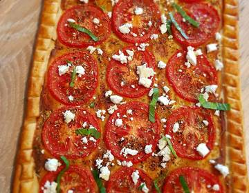 Paradeiser-Ziegenkäse-Tarte Paradeiser-Ziegenkäse-Tarte