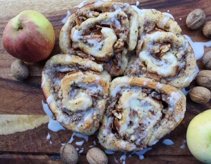 Apfel-Walnuss-Zimtschnecken