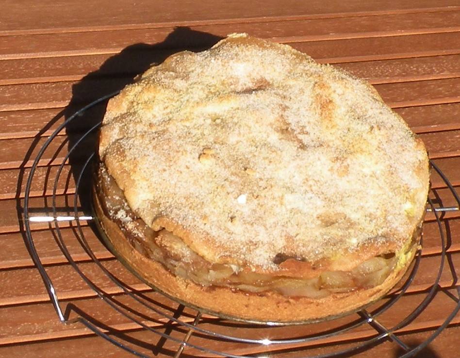 Gedeckter Apfelkuchen