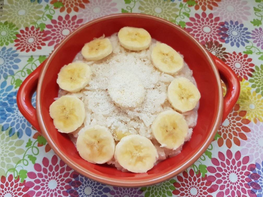 Kokosmilchreis mit Banane