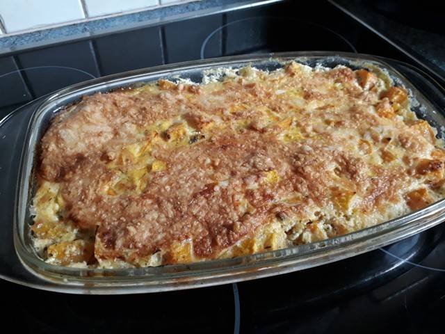 Kürbisgratin mit Käse-Rahmguss