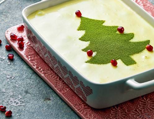 Weihnachtliches Matcha-Tiramisu