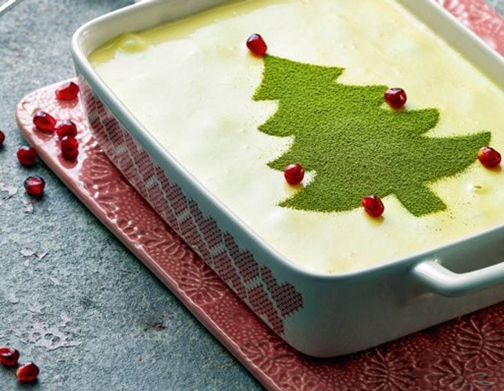 Weihnachtliches Matcha-Tiramisu