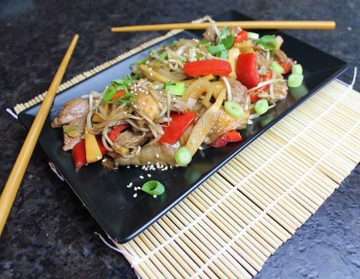 Asia-Wok mit Rindfleisch