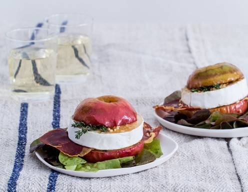 Apfel-Ziegenkäse-Burger Rezept