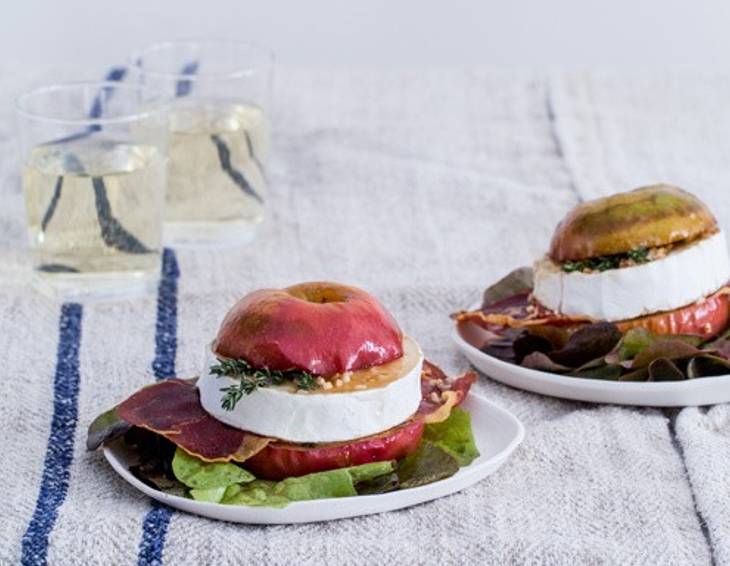 Apfel-Ziegenkäse-Burger Apfel-Ziegenkäse-Burger