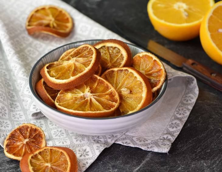 Getrocknete Orangenscheiben Getrocknete Orangenscheiben