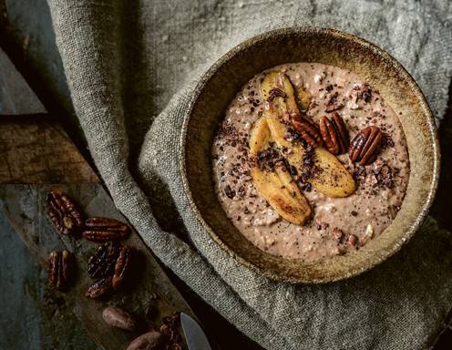 Schokoladiges Bananen-Porridge mit Biss