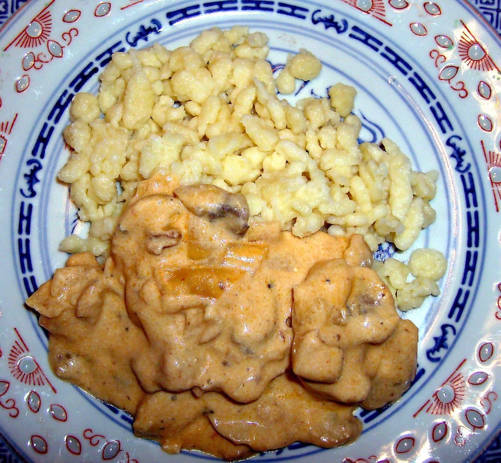 Rahmgeschnetzeltes mit Spätzle