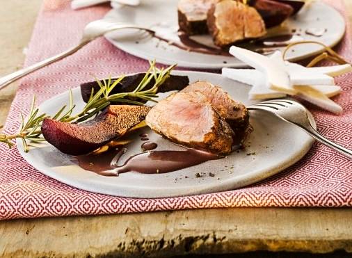 Schweinefilet mit Holunderbirnen Rezept