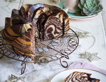 Schokoladen-Vanille-Zebrakuchen Schokoladen-Vanille-Zebrakuchen