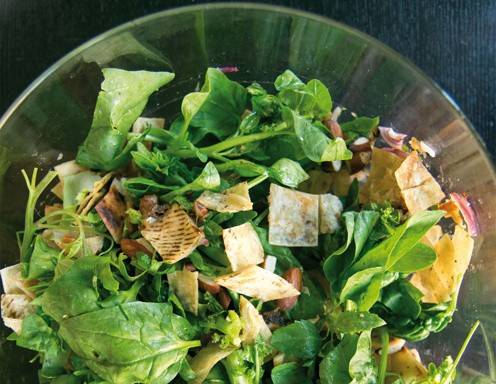 Spinat im Salat