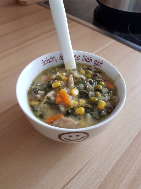 Gemüse-Reis-Suppe aus dem Schongarer