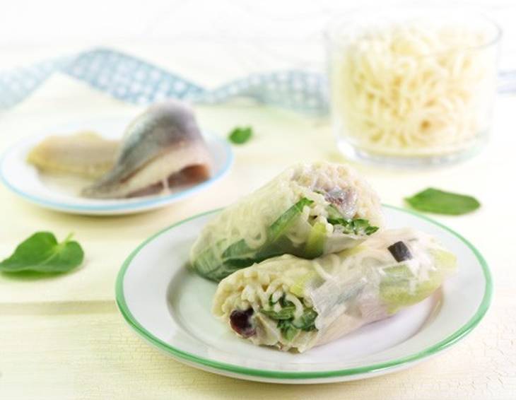 Sommerrollen mit Hering und Gurke Sommerrollen mit Hering und Gurke