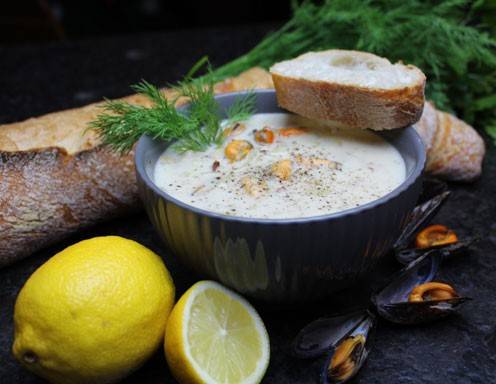 Clam Chowder mit Miesmuscheln