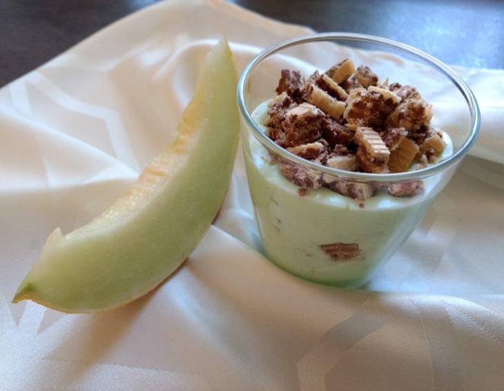 Melonen-Schnitten-Dessert Melonen-Schnitten-Dessert