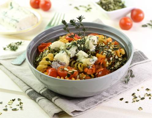 Pasta mit Karotten, Tomaten und Dolce Latte