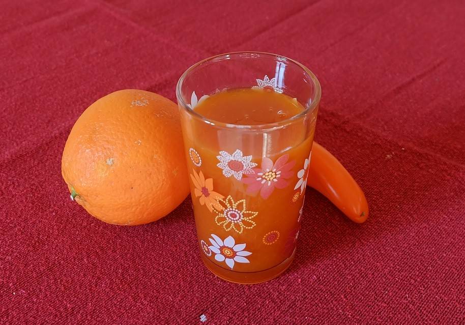 Paprika-Orangen Smoothie