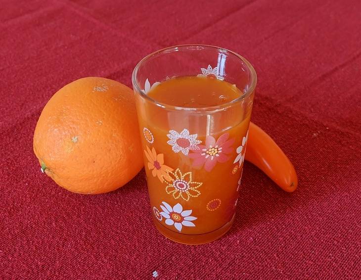 Paprika-Orangen Smoothie