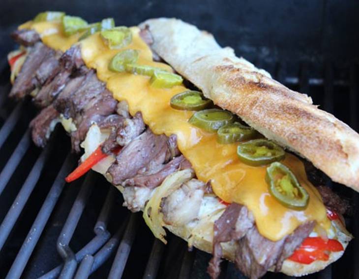 Hot Cheese Steak Sandwich