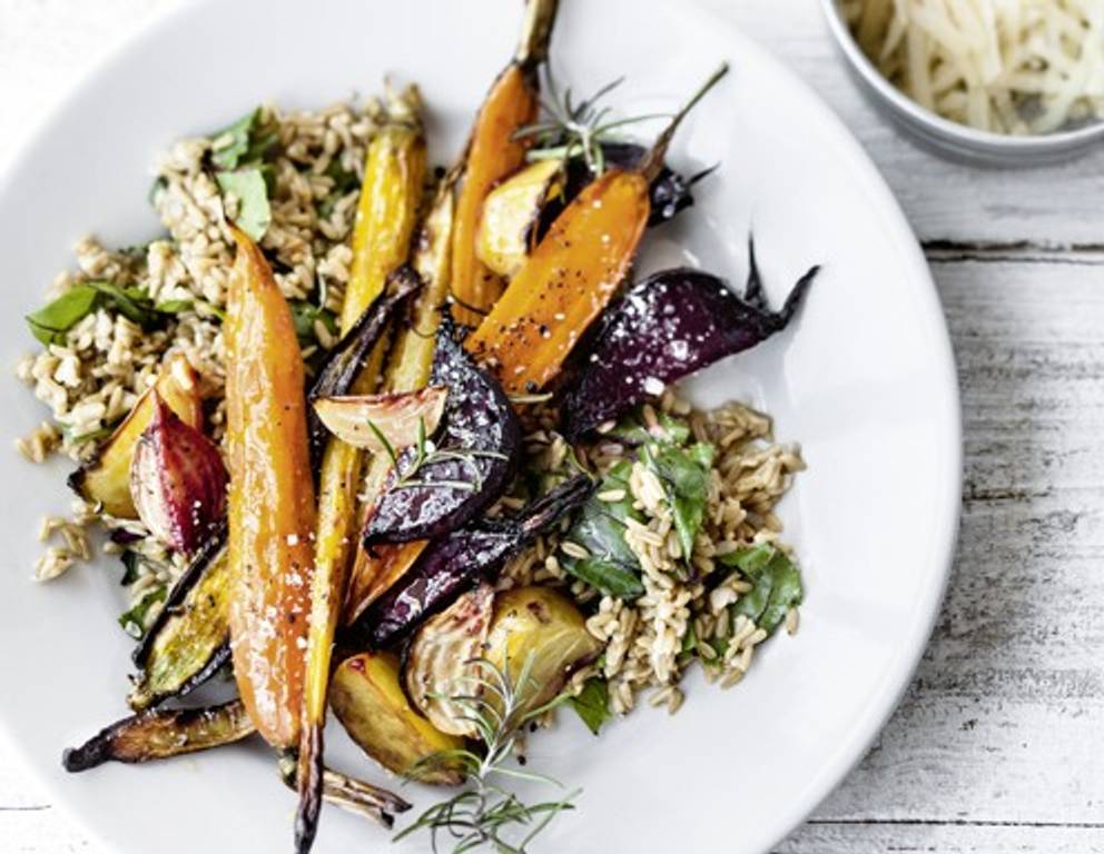 Haferrisotto mit Ofengemüse Haferrisotto mit Ofengemüse