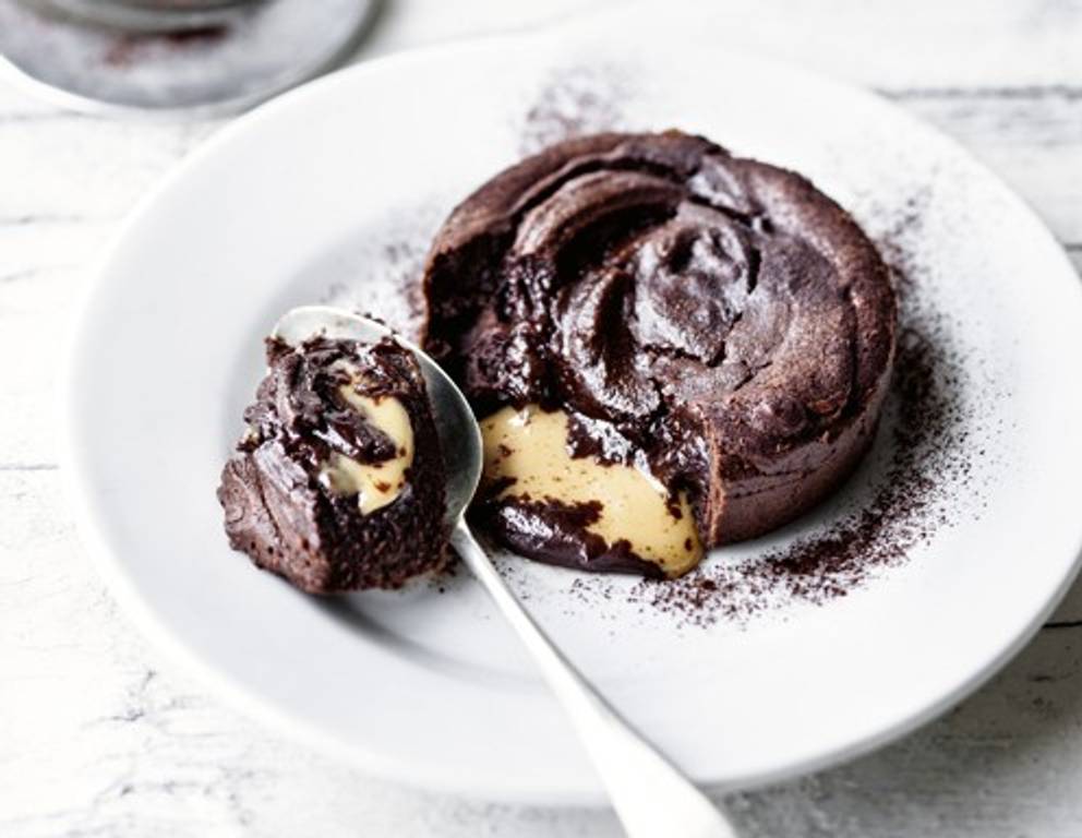 Schoko-Moelleux mit Karamellkern Schoko-Moelleux mit Karamellkern