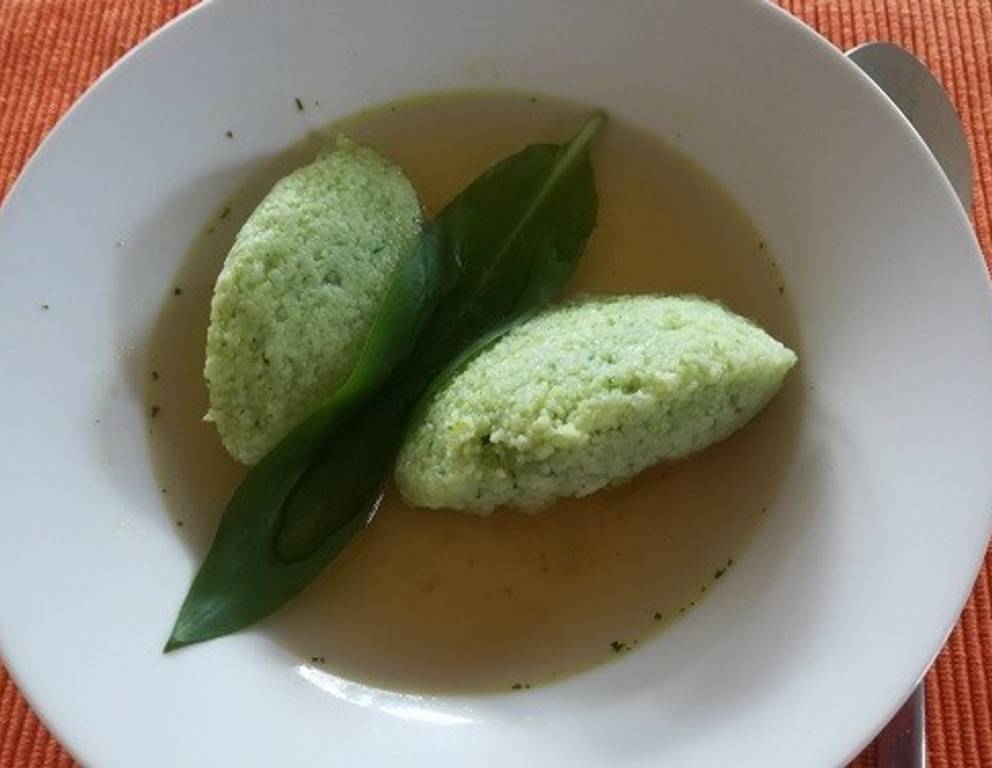 Grießnockerl mit Bärlauch Grießnockerl mit Bärlauch