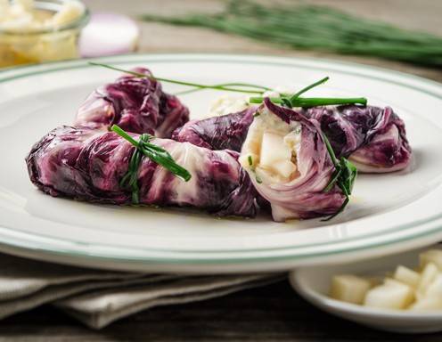 Radicchio Soul Rolls mit Räuchersaibling