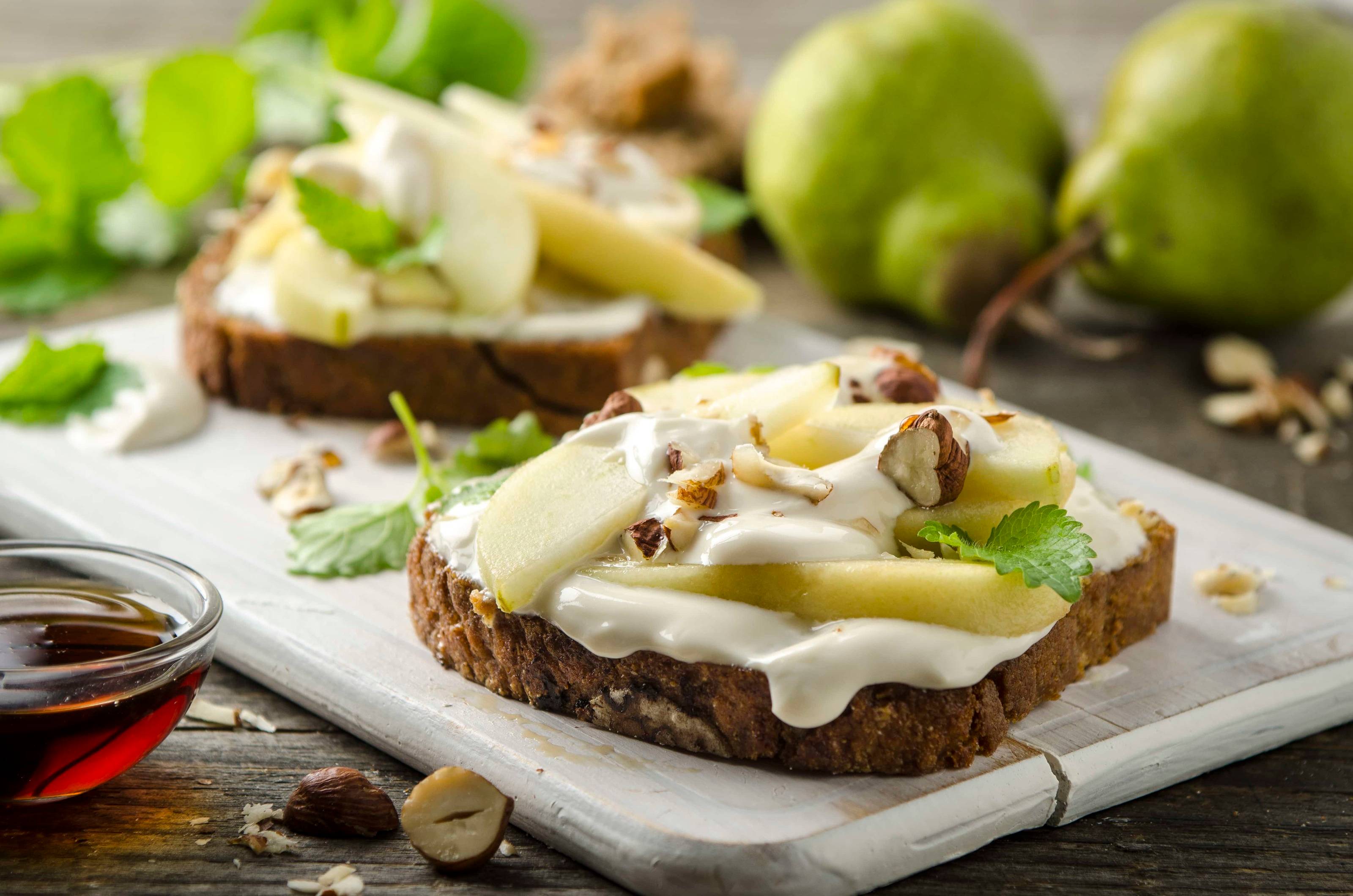 Crostini mit Birne und Haselnuss Rezept