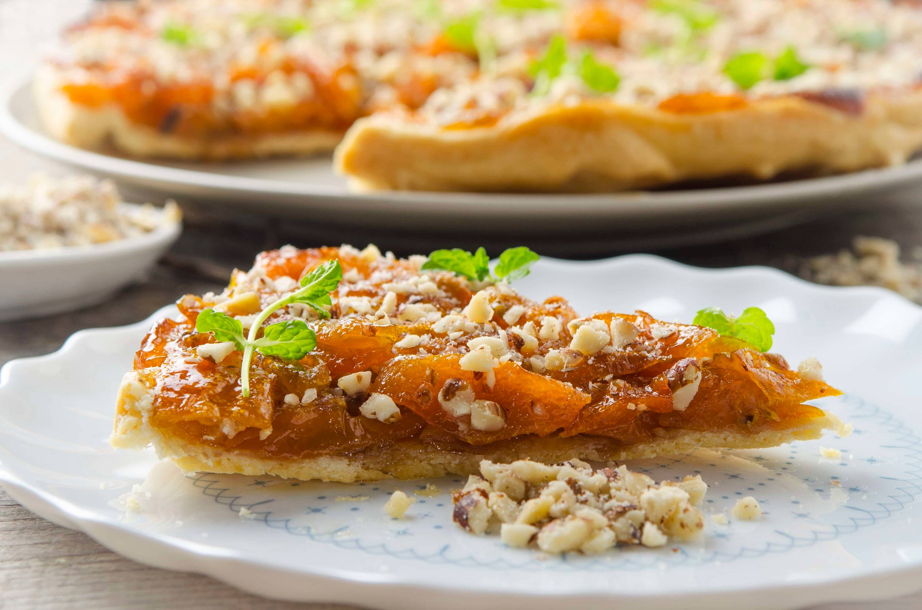Tarte mit karamellisierten Kumquats Rezept
