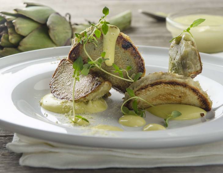 Gegrillte Artischocken mit Wasabi-Mayonnaise