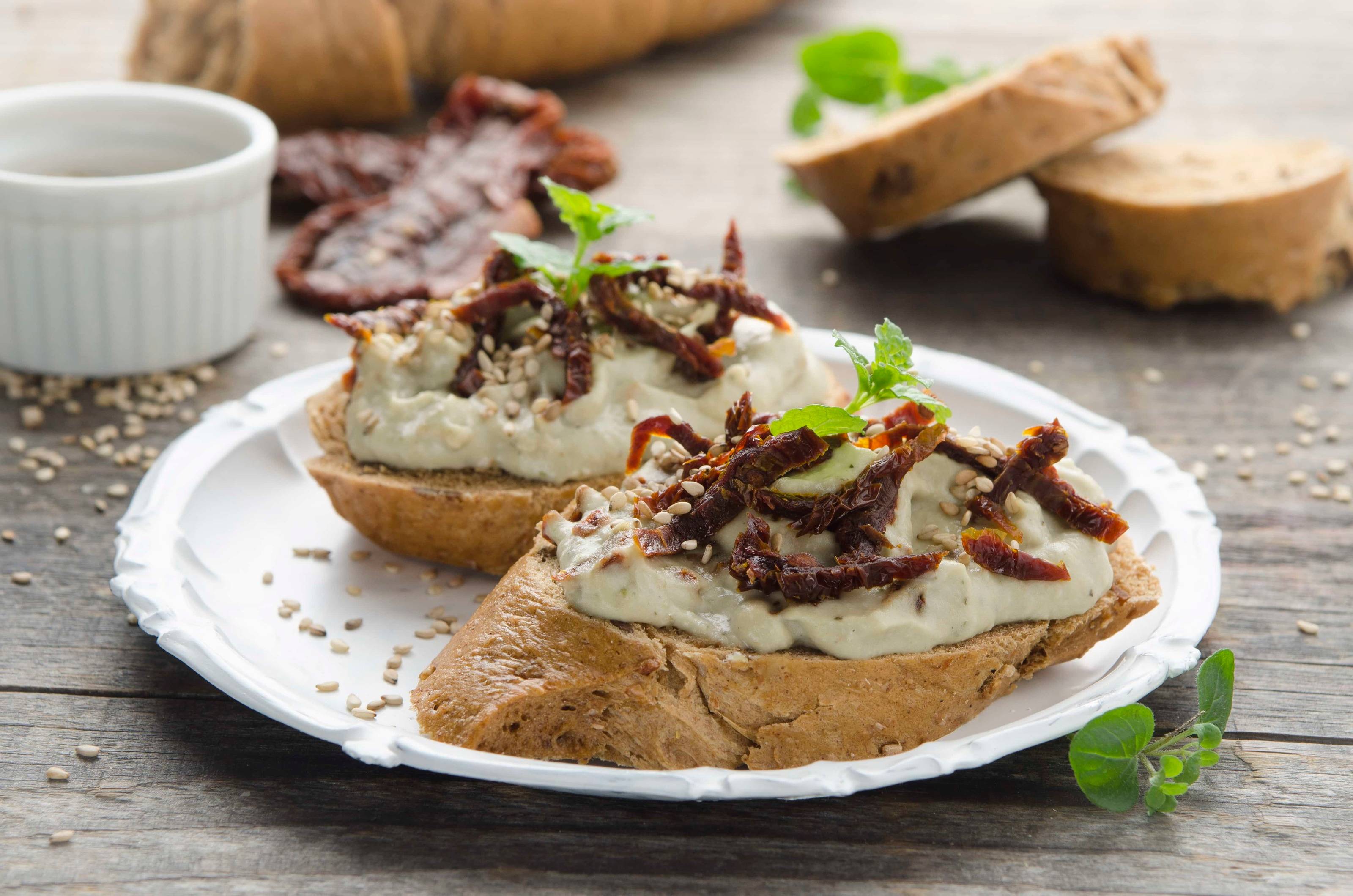 Orientalisch belegtes Kornspitzbaguette Rezept