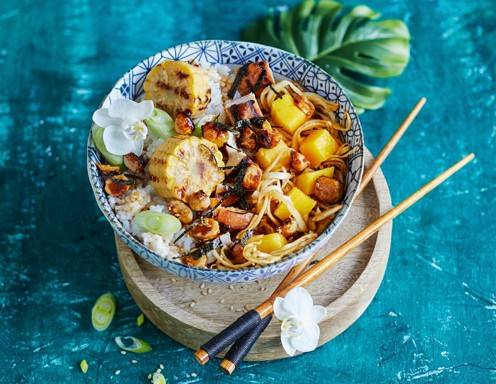 Huhn Nuss Bowl Rezept