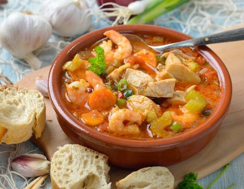 Fischsuppe mit Krebsschwänzen Rezept