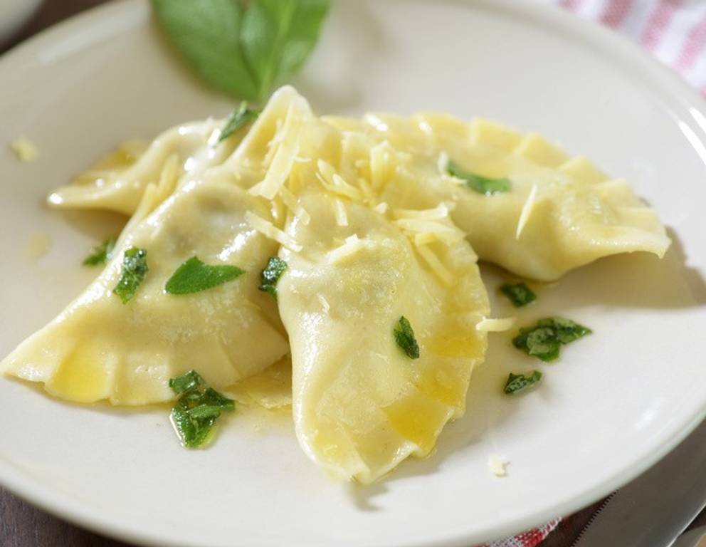 Kräutertascherl mit brauner Butter Kräutertascherl mit brauner Butter