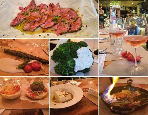 Abraxas - Rindercarpaccio, Cow on a Stick, Brokkoli, Burger, Mascarpone irgendwas, Steinbeisser flambiert - Essen an der Bar!