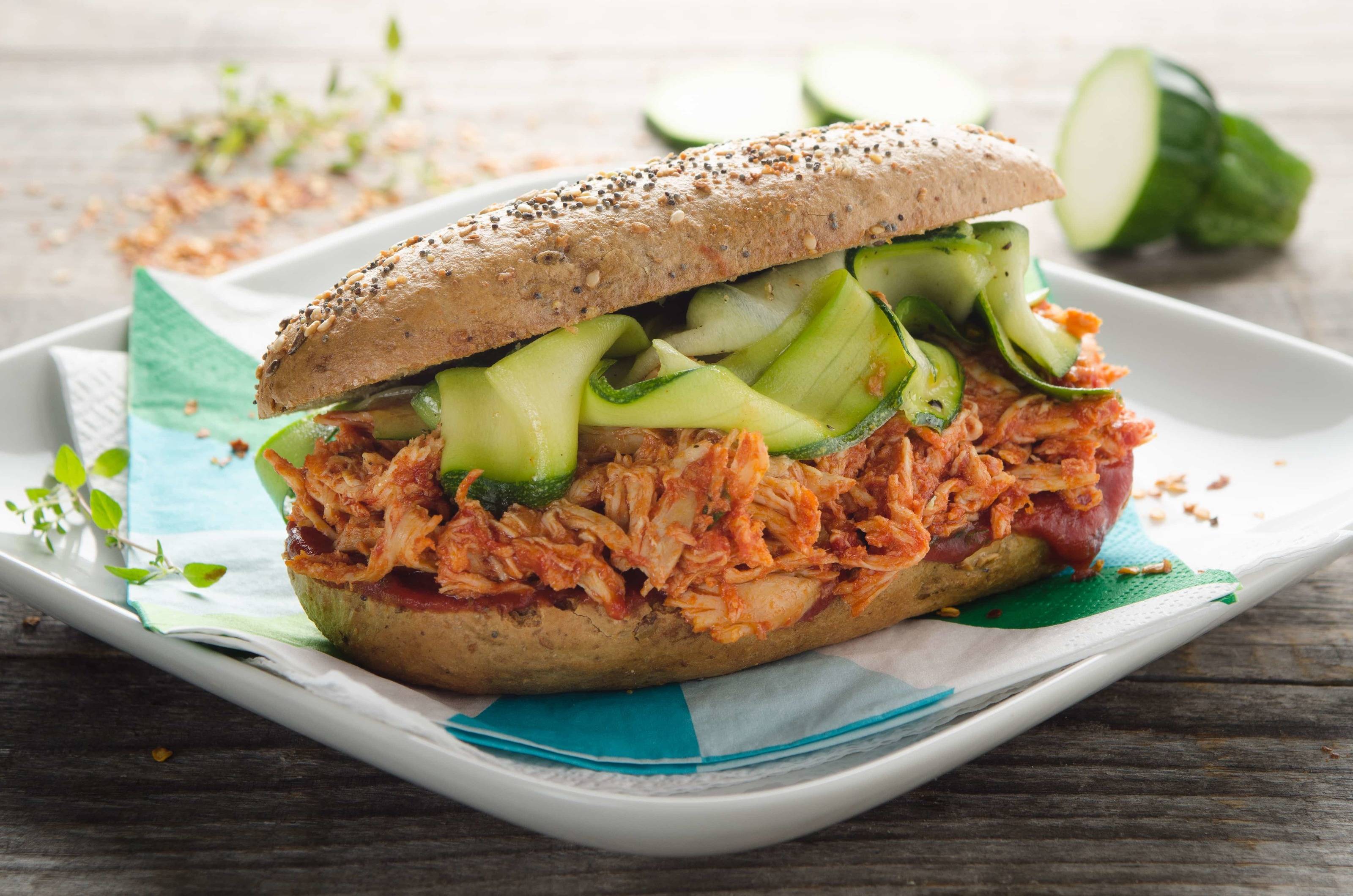 Gezupftes Hendl mit Zucchini im Wachauer Rezept