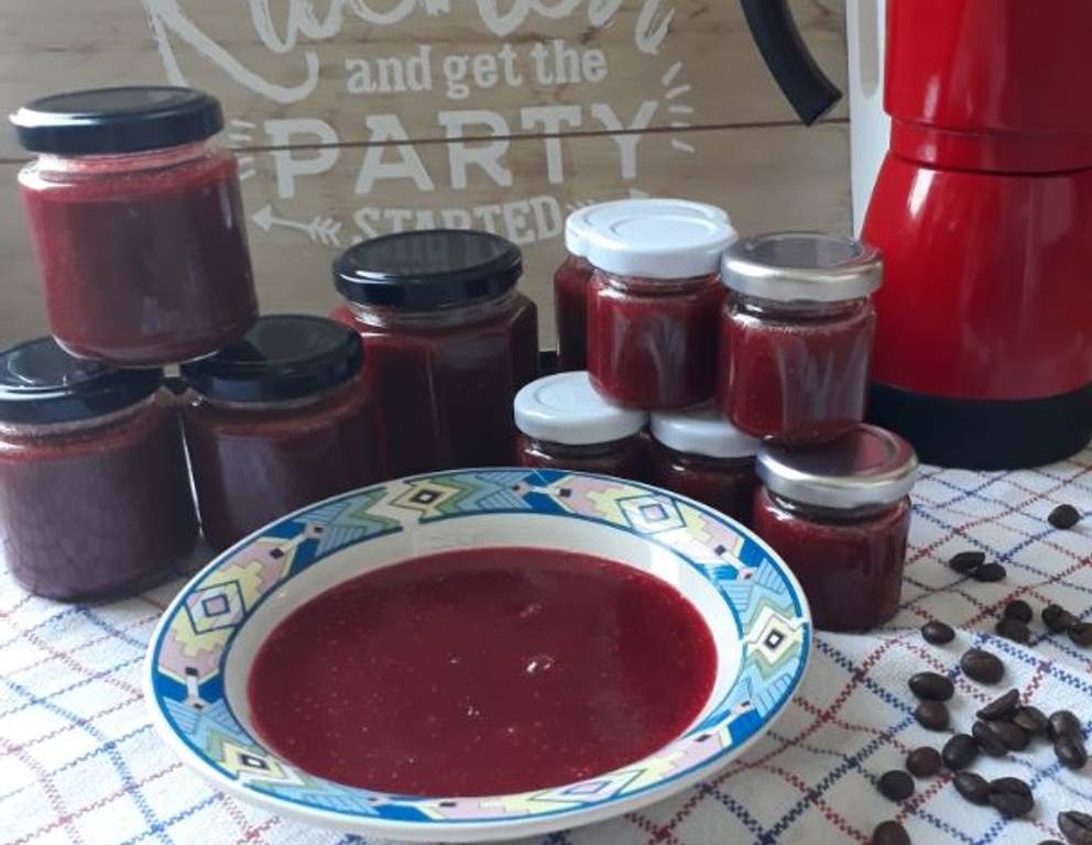 Erdbeermarmelade mit Espresso Erdbeermarmelade mit Espresso