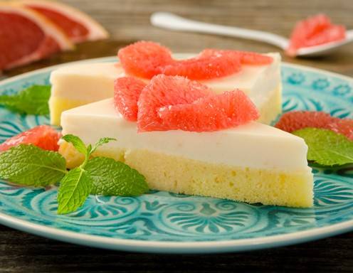 Grapefruit-Joghurtcreme-Schnitte Rezept - ichkoche.de Grapefruit-Joghurtcreme-Schnitte Rezept - ichkoche.de