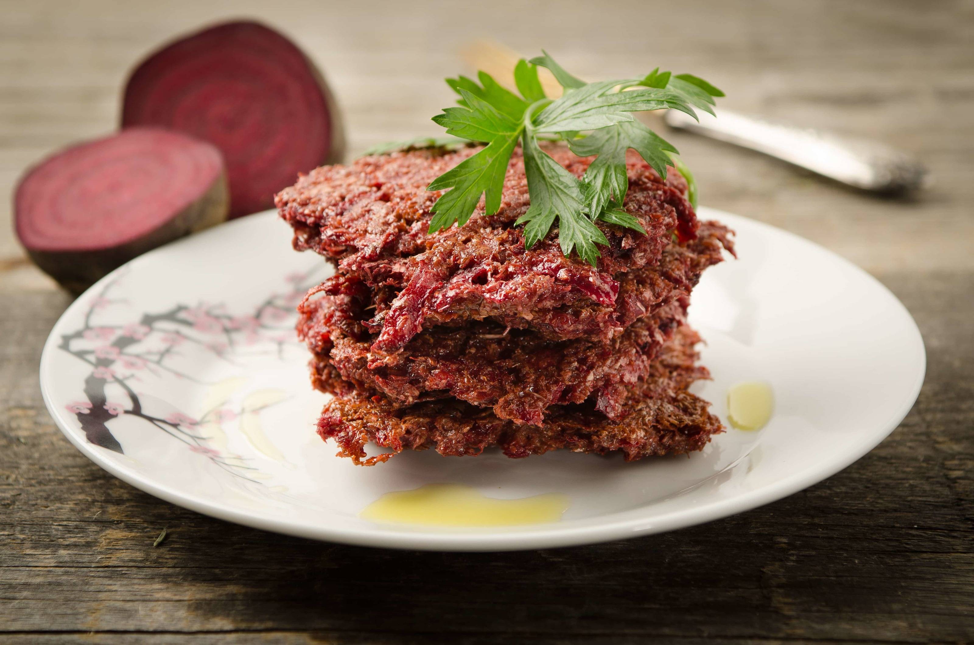 Rote Rüben-Dinkelkleie-Puffer Rezept