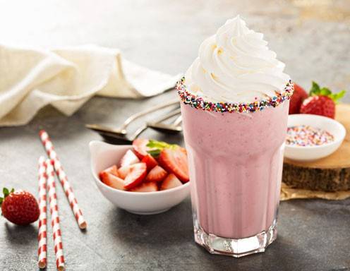 Erdbeershake mit Obershaube Rezept