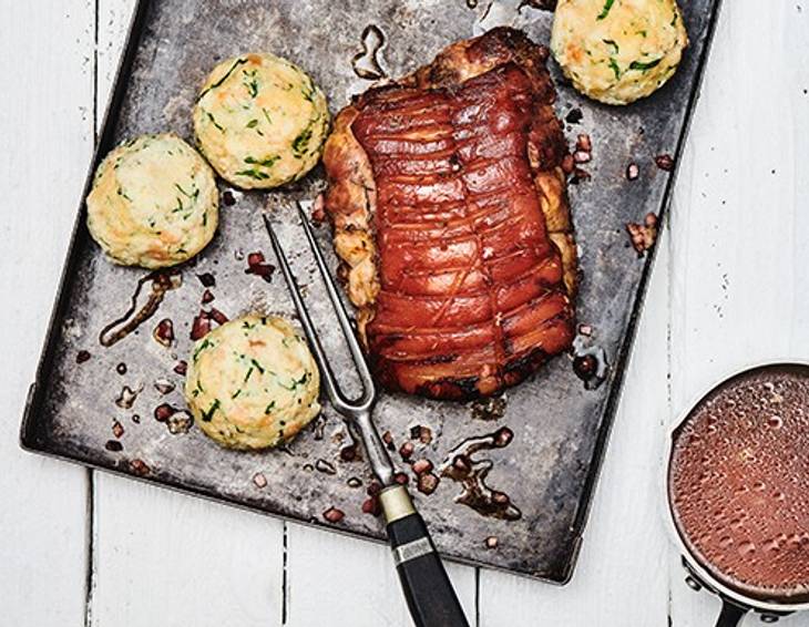 Sonntagsbraten mit Knödel und Kraut