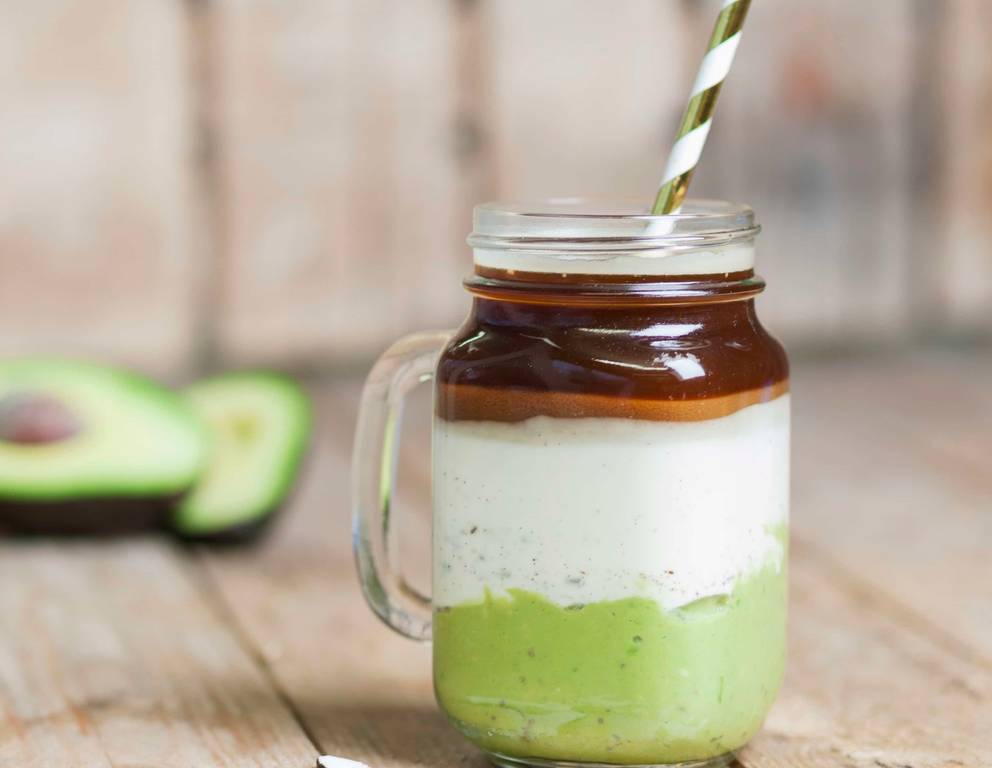 Avocado Coffee im Glas Avocado Coffee im Glas