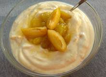 Topfencreme mit Spillingen Topfencreme mit Spillingen