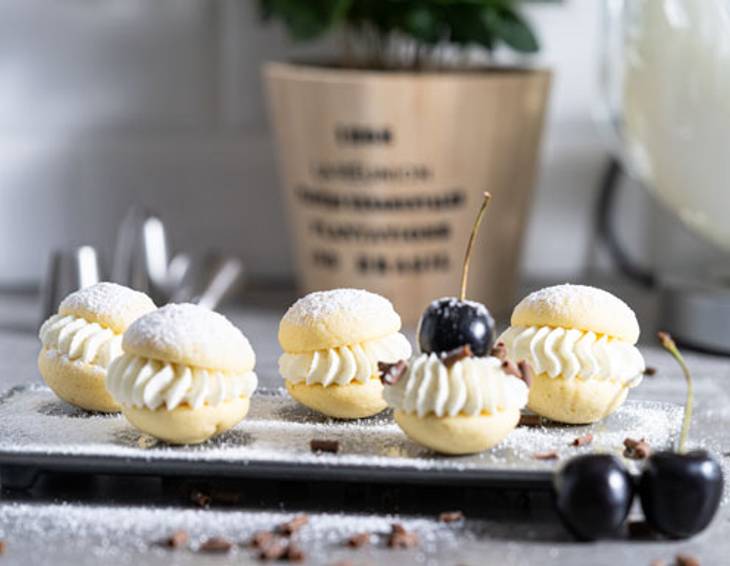 Whoopies mit weißer Schokoladencreme