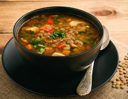 Hühnersuppe mit Linsen Rezept