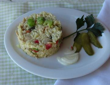 Reissalat mit Huhn