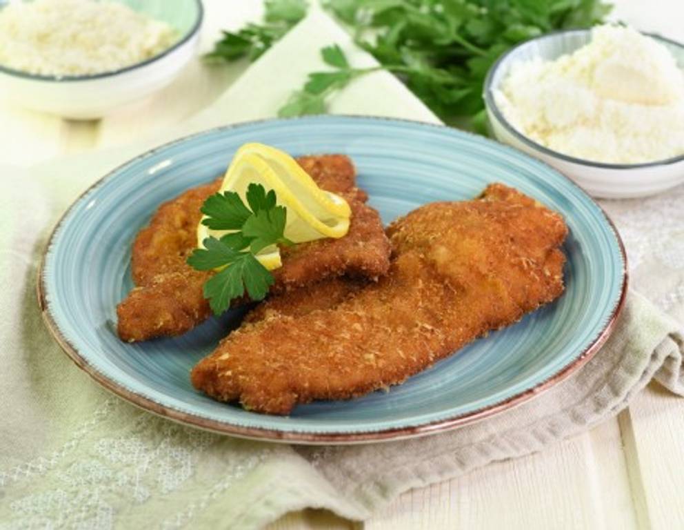 Wiener Schnitzel mit Parmesan-Kruste Wiener Schnitzel mit Parmesan-Kruste